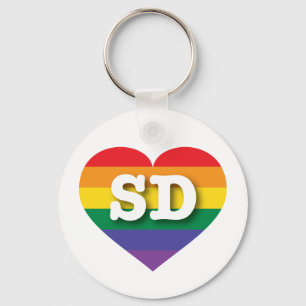 I love South Dakota Gay Pride Key Ring