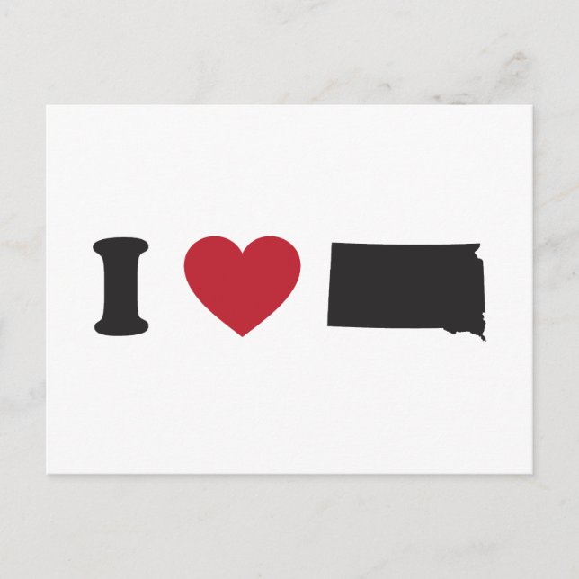 I Love South Dakota Postcard (Front)