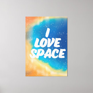 I Love Space Canvas Print