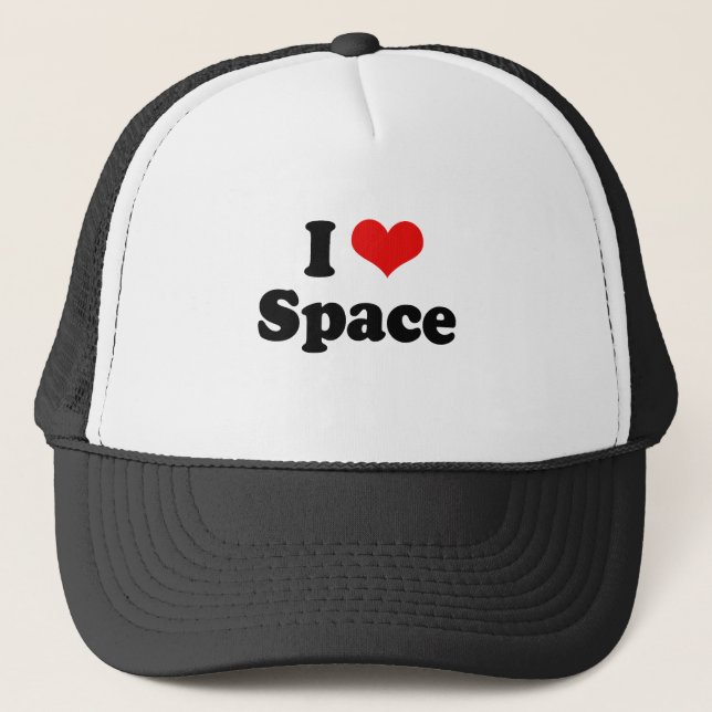 I Love Space Tshirt Trucker Hat (Front)