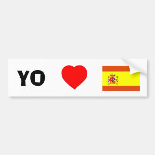 I love Spain Bumper Sticker