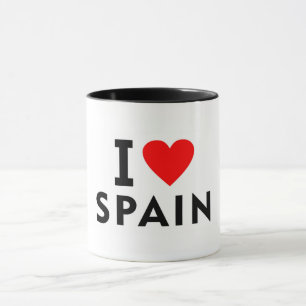 I love Spain country like heart travel tourism Mug