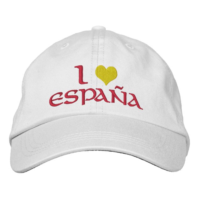 I love Spain Embroidered Hat (Front)