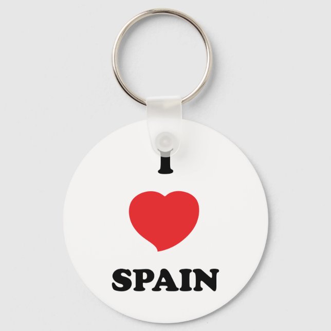 I LOVE Spain Key Ring (Front)