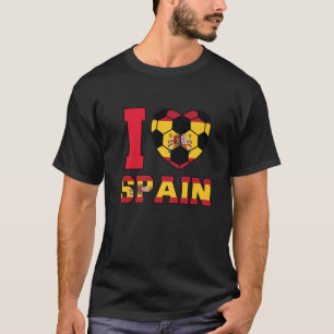 I Love Spain Women Men Kids Spanish Soccer Balls F T-Shirt