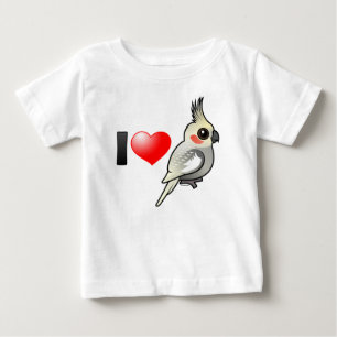 I Love Spangled Cockatiels Baby T-Shirt