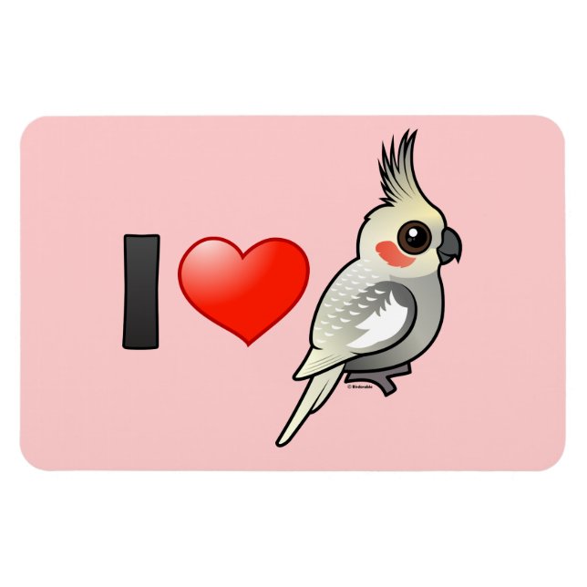I Love Spangled Cockatiels Magnet (Horizontal)