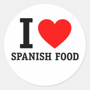 I Love Spanish Food Classic Round Sticker