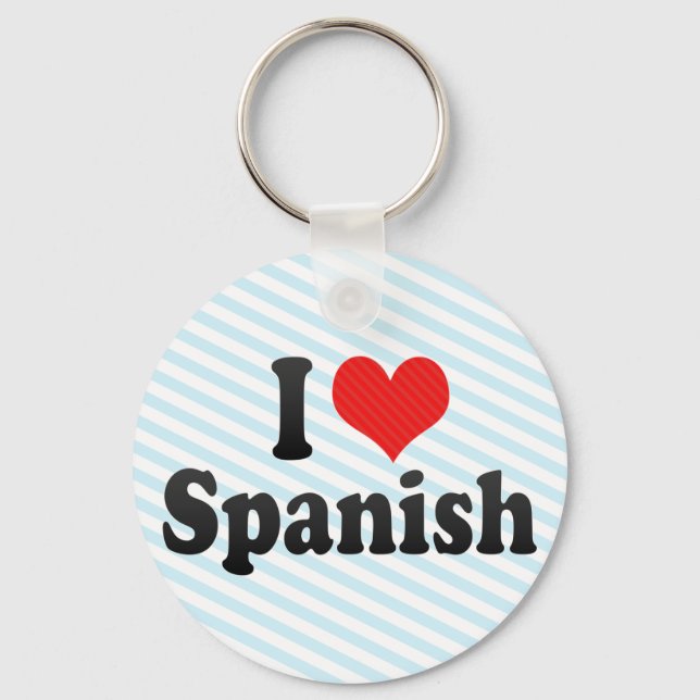 I Love Spanish Key Ring (Front)