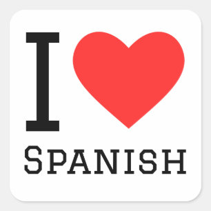 I love spanish square sticker