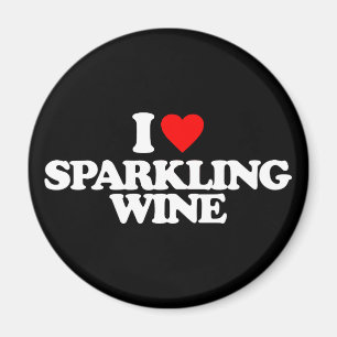 I LOVE SPARKLING WINE MAGNET