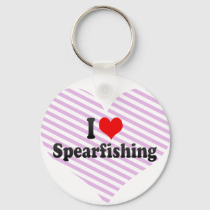 I love Spearfishing Key Ring