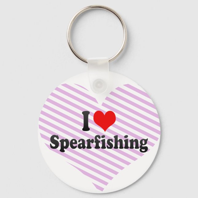 I love Spearfishing Key Ring (Front)