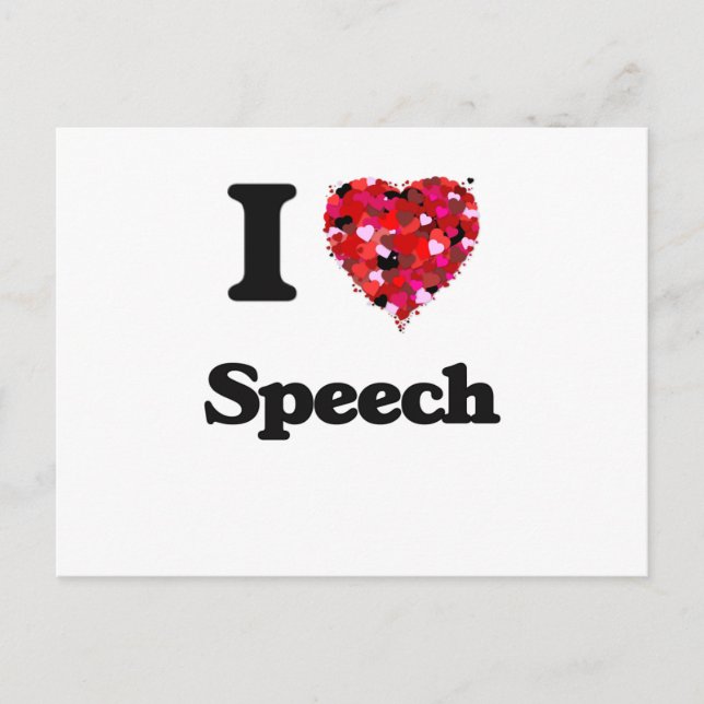 I Love Speech Postcard (Front)