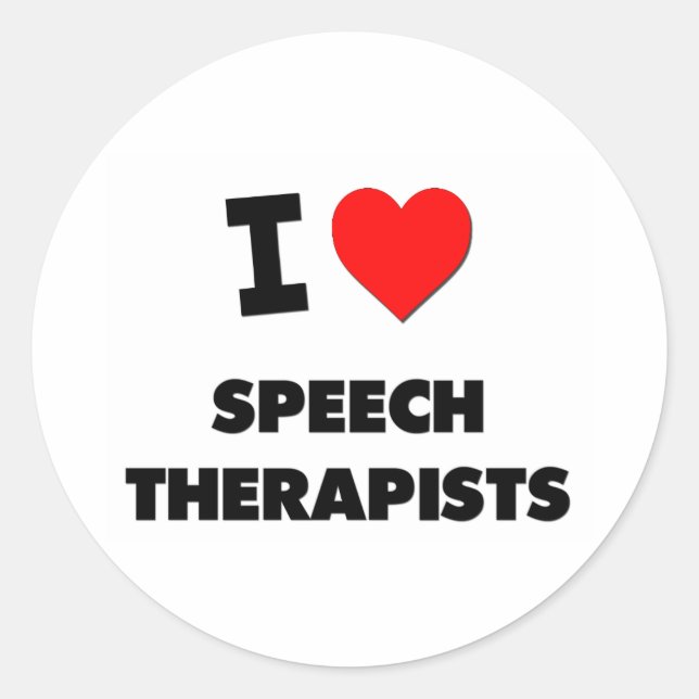 I Love Speech Therapists Classic Round Sticker (Front)