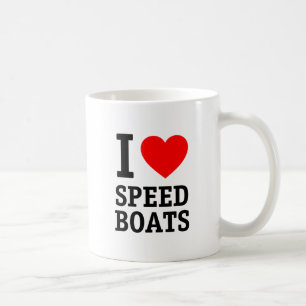 I Love Speed Boats Coffee Mug