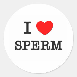 I Love Sperm Classic Round Sticker