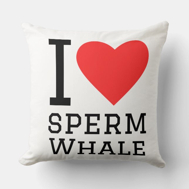 I love sperm whale cushion (Front)
