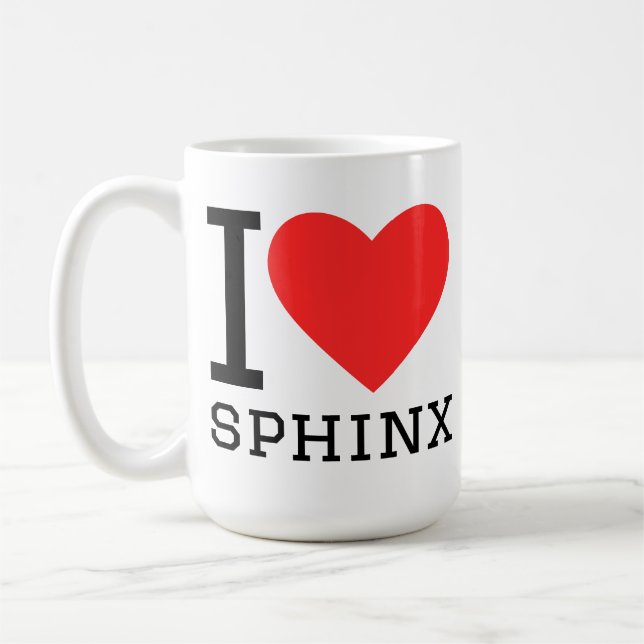 I love sphinx coffee mug (Left)