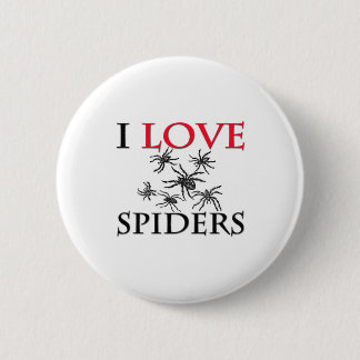 I Love Spiders 6 Cm Round Badge