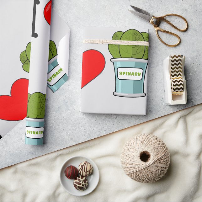 I Love Spinach Wrapping Paper (Creator Uploaded)