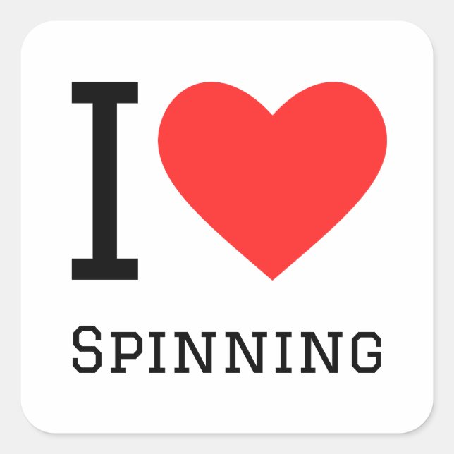 I love spinning square sticker (Front)