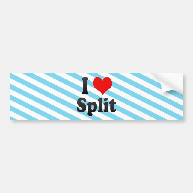 I Love Split, Croatia Bumper Sticker (Front)