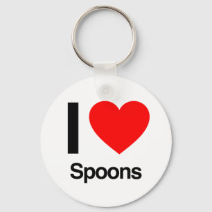 i love spoons key ring