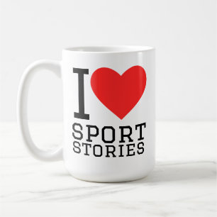 I love sport stories coffee mug