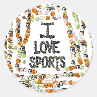 I Love Sports Sticker