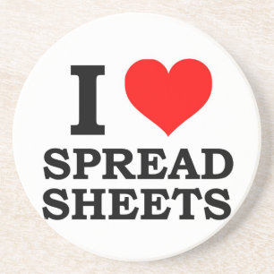 I Love Spreadsheets Coaster