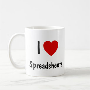 I Love Spreadsheets Coffee Mug