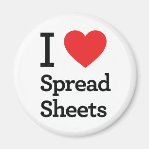 I Love Spreadsheets Magnet