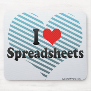 I Love Spreadsheets Mouse Mat
