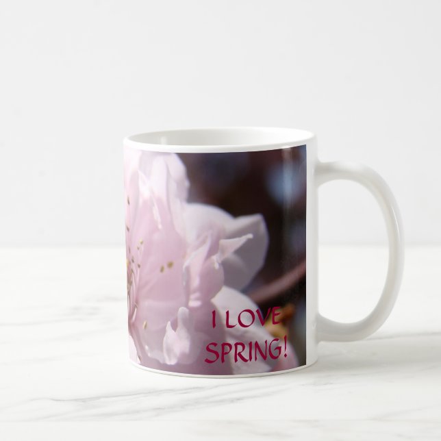 I LOVE SPRING! Coffee Cup Mug Pink Blossoms (Right)