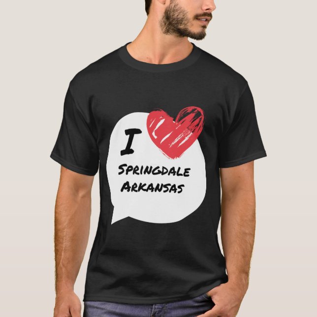 I love Springdale Arkansas Oversized T-Shirt (Front)