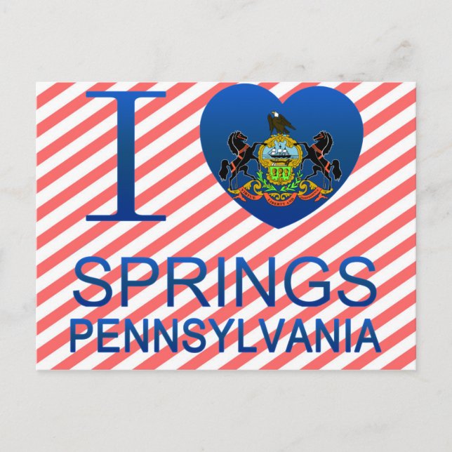 I Love Springs, PA Postcard (Front)