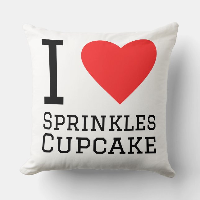 I love sprinkles cupcake cushion (Front)