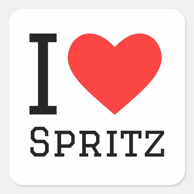 I love spritz square sticker (Front)