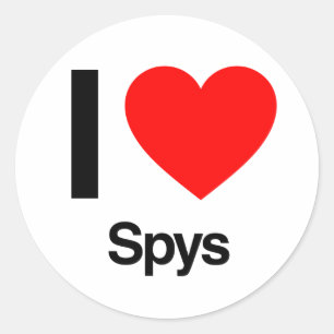 i love spys classic round sticker