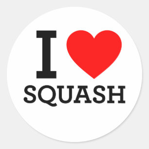 I Love Squash Classic Round Sticker