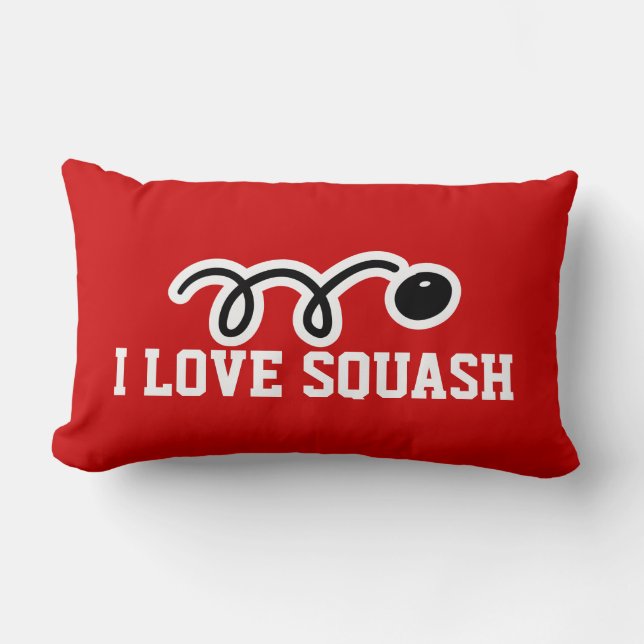 I love squash pillow for players and enthusiasts (Front)