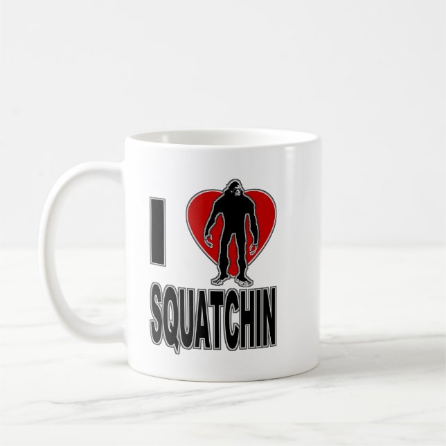 I Love Squatchin! Coffee Mug (Left)