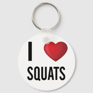 I love squats key ring