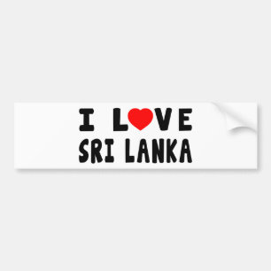 I Love Sri Lanka Bumper Sticker