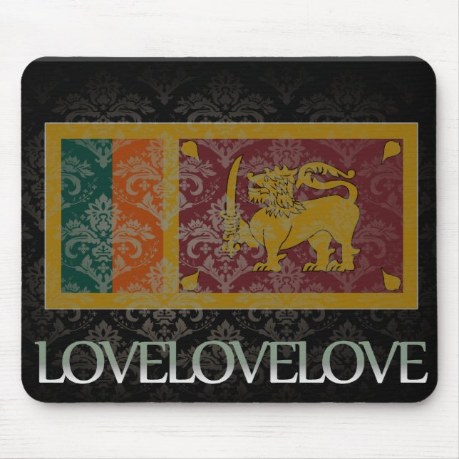 I love Sri Lanka Cool Mouse Mat (Front)