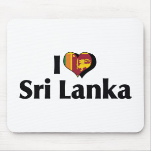 I Love Sri Lanka Flag Mouse Mat