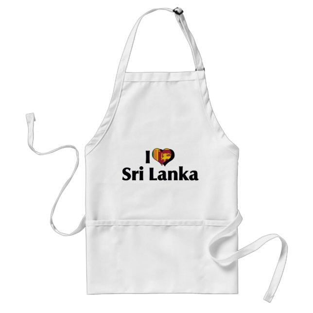 I Love Sri Lanka Flag Standard Apron (Front)