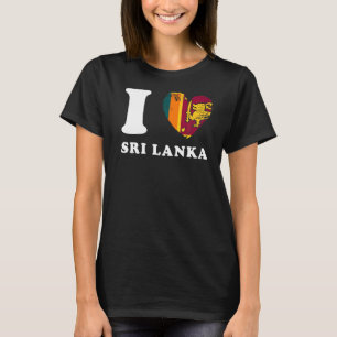 I Love Sri Lanka  Heart Flag Sri Lanka T-Shirt