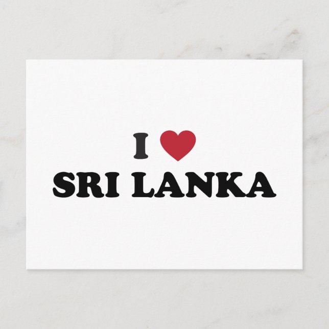 I Love Sri Lanka Postcard (Front)